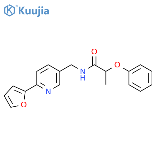 N-{6-(furan-2-yl)pyridin-3-ylmethyl}-2-phenoxypropanamide structure