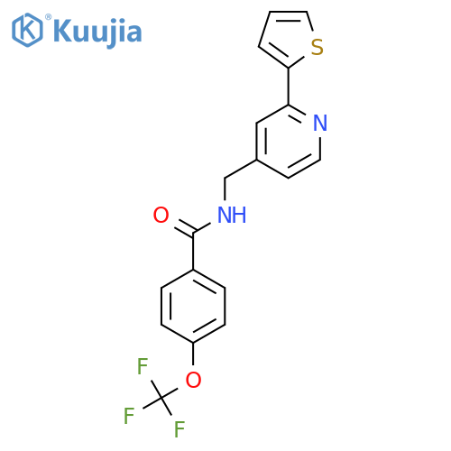 N-{2-(thiophen-2-yl)pyridin-4-ylmethyl}-4-(trifluoromethoxy)benzamide structure