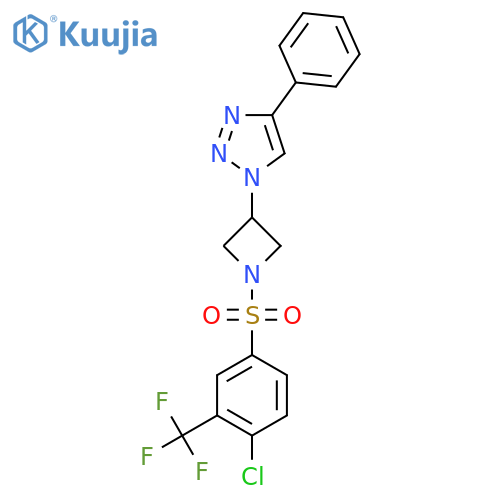 1-(1-((4-chloro-3-(trifluoromethyl)phenyl)sulfonyl)azetidin-3-yl)-4-phenyl-1H-1,2,3-triazole structure