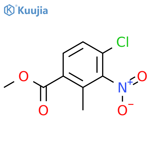 Benzoic acid, 4-chloro-2-methyl-3-nitro-, methyl ester structure