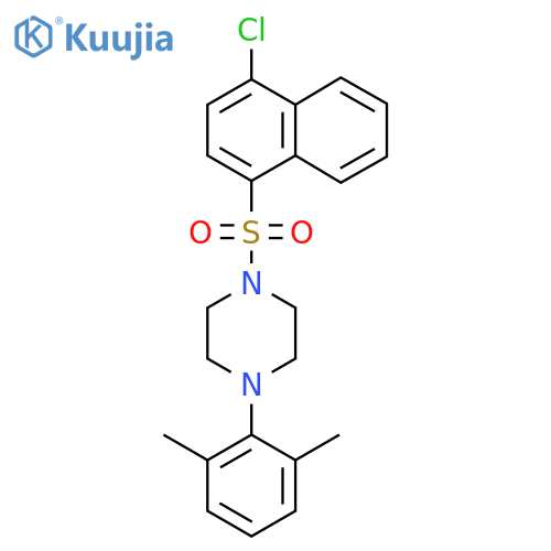 1-[(4-chloronaphthalen-1-yl)sulfonyl]-4-(2,6-dimethylphenyl)piperazine structure