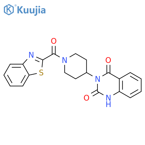 3-[1-(1,3-benzothiazole-2-carbonyl)piperidin-4-yl]-1,2,3,4-tetrahydroquinazoline-2,4-dione structure