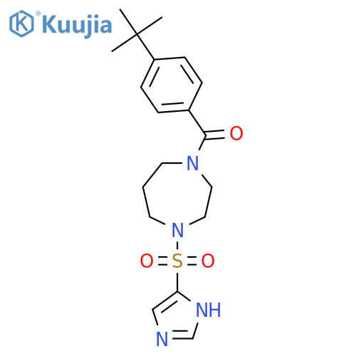 1-(4-tert-butylbenzoyl)-4-(1H-imidazole-4-sulfonyl)-1,4-diazepane structure