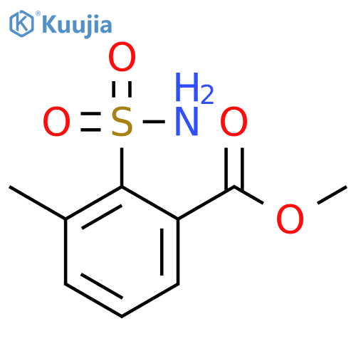 Benzoic acid, 2-(aminosulfonyl)-3-methyl-, methyl ester structure