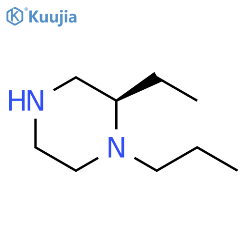 Piperazine, 2-ethyl-1-propyl-, (2R)- structure