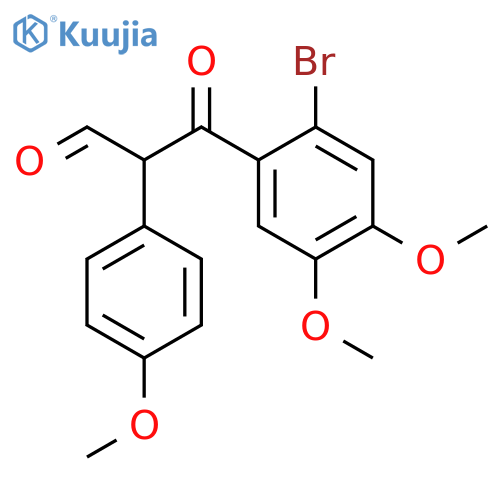 2-Bromo-4,5-dimethoxy-α-(4-methoxyphenyl)-β-oxobenzenepropanal structure