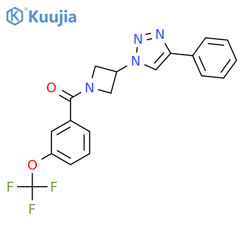 (3-(4-phenyl-1H-1,2,3-triazol-1-yl)azetidin-1-yl)(3-(trifluoromethoxy)phenyl)methanone structure