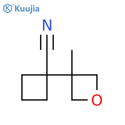 1-(3-methyloxetan-3-yl)cyclobutane-1-carbonitrile structure