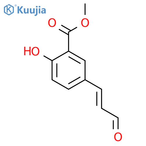 methyl 2-hydroxy-5-(3-oxoprop-1-en-1-yl)benzoate structure