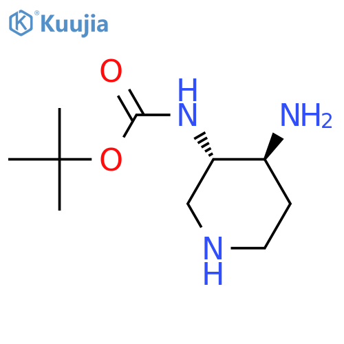 tert-butyl N-[trans-4-amino-3-piperidyl]carbamate structure