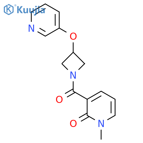 1-methyl-3-3-(pyridin-3-yloxy)azetidine-1-carbonyl-1,2-dihydropyridin-2-one structure