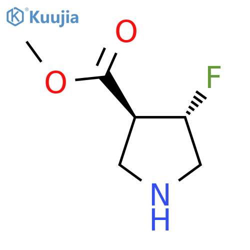 rac-methyl (3R,4R)-4-fluoropyrrolidine-3-carboxylate structure