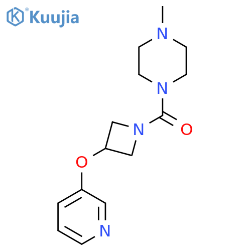 1-methyl-4-3-(pyridin-3-yloxy)azetidine-1-carbonylpiperazine structure