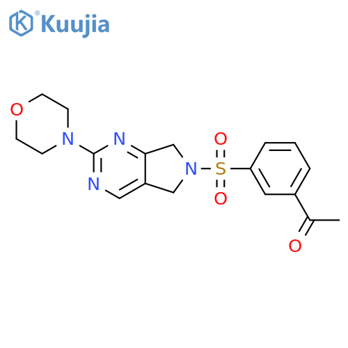 1-(3-{2-(morpholin-4-yl)-5H,6H,7H-pyrrolo3,4-dpyrimidin-6-ylsulfonyl}phenyl)ethan-1-one structure