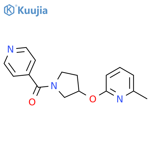 (3-((6-Methylpyridin-2-yl)oxy)pyrrolidin-1-yl)(pyridin-4-yl)methanone structure