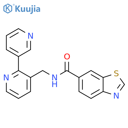 N-({2,3'-bipyridine-3-yl}methyl)-1,3-benzothiazole-6-carboxamide structure