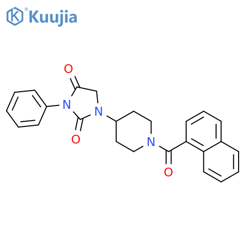 1-[1-(naphthalene-1-carbonyl)piperidin-4-yl]-3-phenylimidazolidine-2,4-dione structure