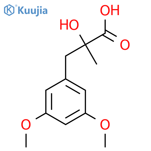 3-(3,5-dimethoxyphenyl)-2-hydroxy-2-methylpropanoic acid structure