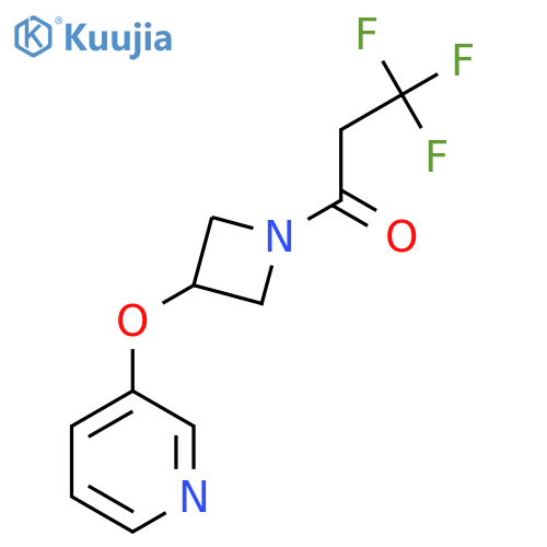 3,3,3-trifluoro-1-3-(pyridin-3-yloxy)azetidin-1-ylpropan-1-one structure