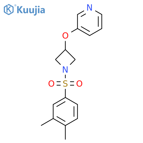 3-{1-(3,4-dimethylbenzenesulfonyl)azetidin-3-yloxy}pyridine structure