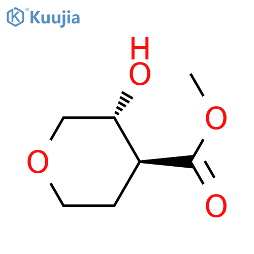 methyl trans-3-hydroxytetrahydropyran-4-carboxylate structure