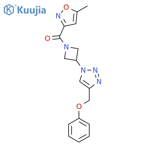 1-1-(5-methyl-1,2-oxazole-3-carbonyl)azetidin-3-yl-4-(phenoxymethyl)-1H-1,2,3-triazole structure