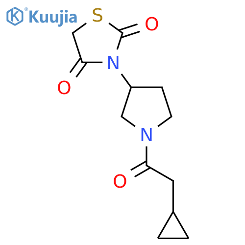 3-(1-(2-Cyclopropylacetyl)pyrrolidin-3-yl)thiazolidine-2,4-dione structure