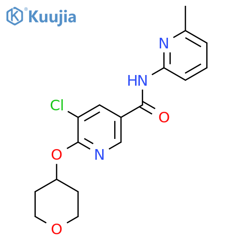 5-chloro-N-(6-methylpyridin-2-yl)-6-((tetrahydro-2H-pyran-4-yl)oxy)nicotinamide structure
