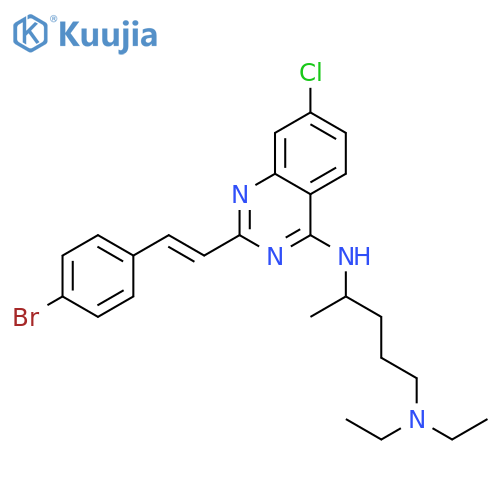 <br>(E)-N4-(2-(4-bromostyryl)-7-chloroquinazolin-4-yl)-N1,N1-diethylpentane-1,4 -diamine structure