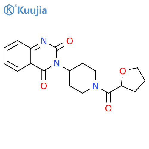 3-[1-(Oxolane-2-carbonyl)piperidin-4-yl]-1,2,3,4-tetrahydroquinazoline-2,4-dione structure