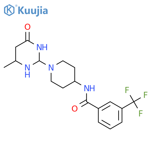 N-[1-(4-methyl-6-oxo-1,6-dihydropyrimidin-2-yl)piperidin-4-yl]-3-(trifluoromethyl)benzamide structure