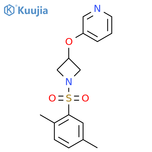 3-{1-(2,5-dimethylbenzenesulfonyl)azetidin-3-yloxy}pyridine structure
