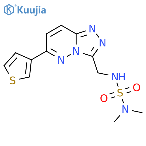 dimethyl({6-(thiophen-3-yl)-1,2,4triazolo4,3-bpyridazin-3-ylmethyl}sulfamoyl)amine structure