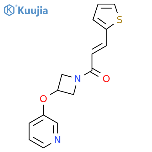 (2E)-1-3-(pyridin-3-yloxy)azetidin-1-yl-3-(thiophen-2-yl)prop-2-en-1-one structure