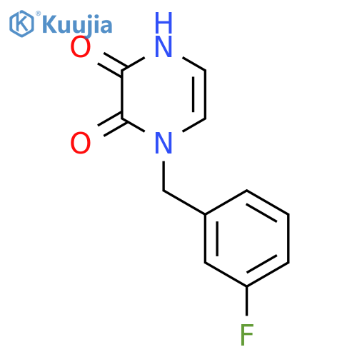 1-(3-Fluorobenzyl)-1,4-dihydropyrazine-2,3-dione structure