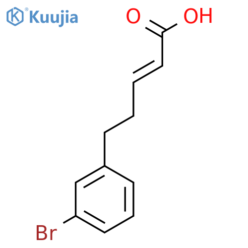 5-(3-bromophenyl)pent-2-enoic acid structure