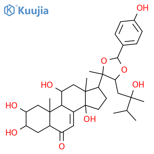 2,3,11,14,20,22,24-Heptahydroxyergost-7-en-6-one; (2β,3β,5β,11α,14α,20R,22R,24R)-form, 20,22-(4-Hydroxybenzylidene) acetal structure