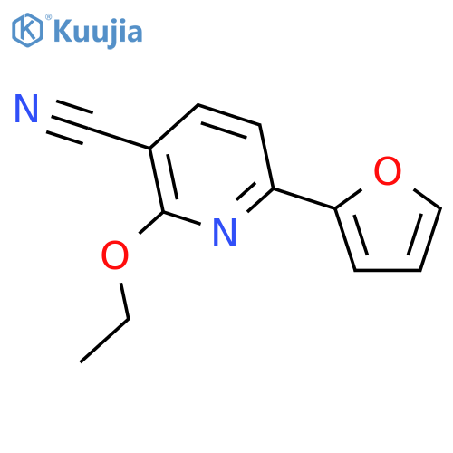 3-Pyridinecarbonitrile,2-ethoxy-6-(2-furanyl)- structure
