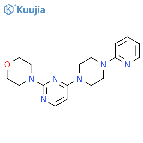 4-{4-[4-(pyridin-2-yl)piperazin-1-yl]pyrimidin-2-yl}morpholine structure