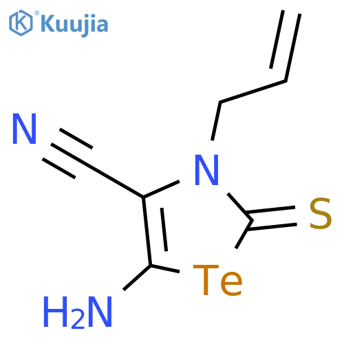 4-Tellurazolecarbonitrile, 5-amino-2,3-dihydro-3-(2-propenyl)-2-thioxo- structure