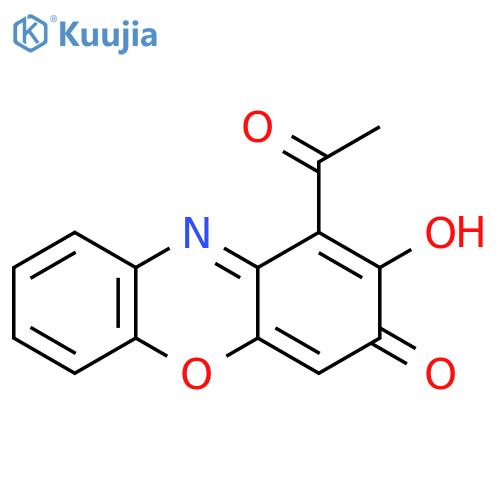 3H-Phenoxazin-3-one, 1-acetyl-2-hydroxy- structure
