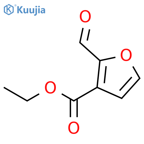 3-Furancarboxylic acid, 2-formyl-, ethyl ester structure
