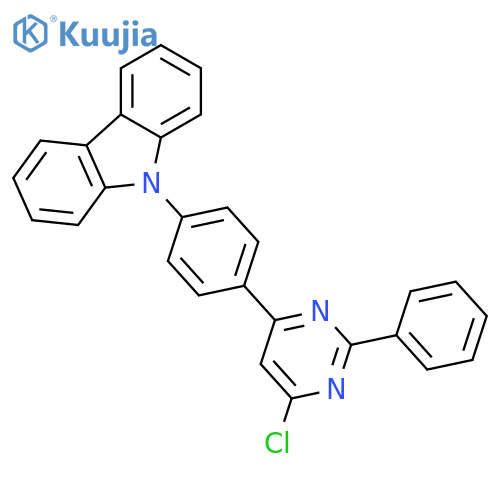 9H-Carbazole, 9-[4-(6-chloro-2-phenyl-4-pyrimidinyl)phenyl]- structure