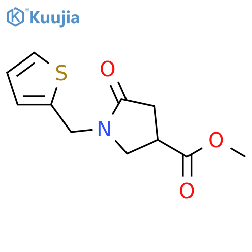 methyl 5-oxo-1-[(thiophen-2-yl)methyl]pyrrolidine-3-carboxylate structure