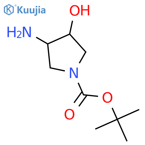 tert-butyl (3S,4S)-3-amino-4-hydroxypyrrolidine-1-carboxylate structure