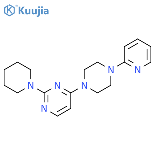 2-(piperidin-1-yl)-4-[4-(pyridin-2-yl)piperazin-1-yl]pyrimidine structure