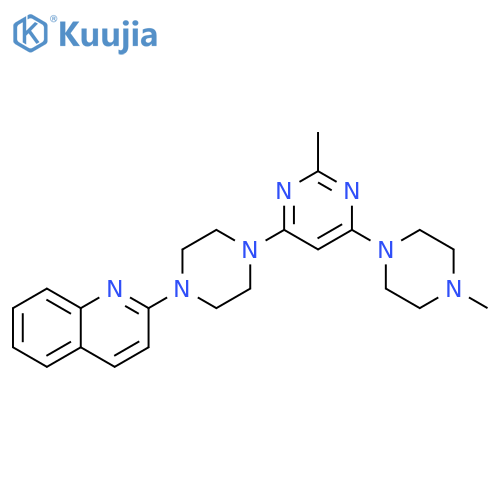 2-{4-[2-methyl-6-(4-methylpiperazin-1-yl)pyrimidin-4-yl]piperazin-1-yl}quinoline structure