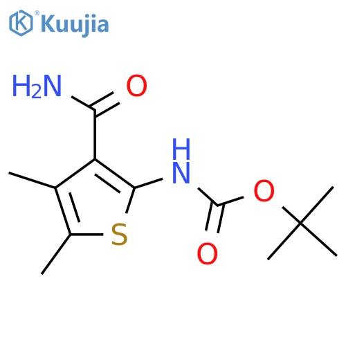 tert-butyl N-(3-carbamoyl-4,5-dimethylthiophen-2-yl)carbamate structure
