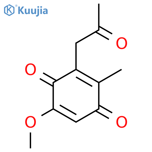 5-methoxy-2-methyl-3-(2-oxopropyl)cyclohexa-2,5-diene-1,4-dione structure