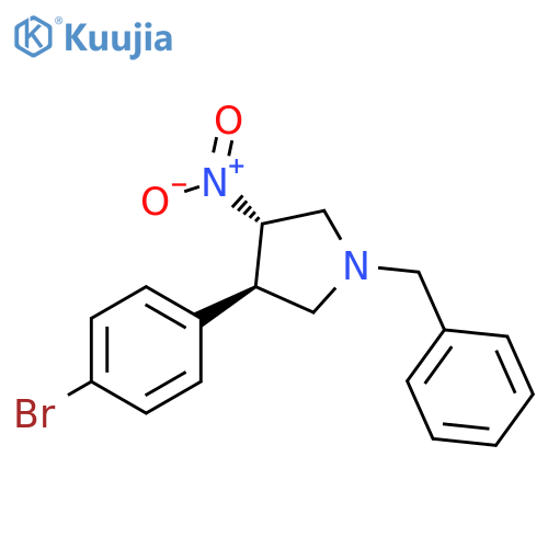 rac-(3R,4S)-1-benzyl-3-(4-bromophenyl)-4-nitropyrrolidine, trans structure
